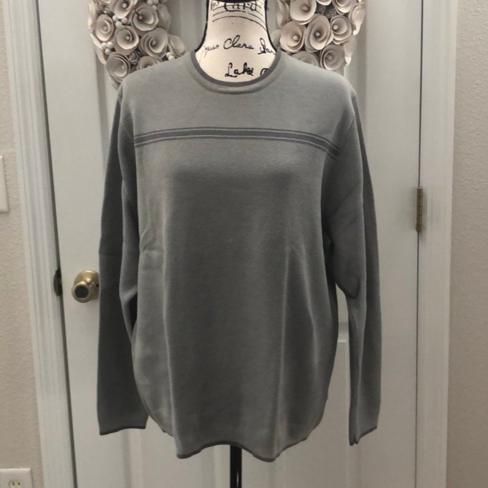 DONATEDGeoffrey Beene Men’s grey crew neck sweater - Picture 1 of 6